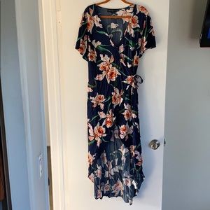 Floral wrap dress